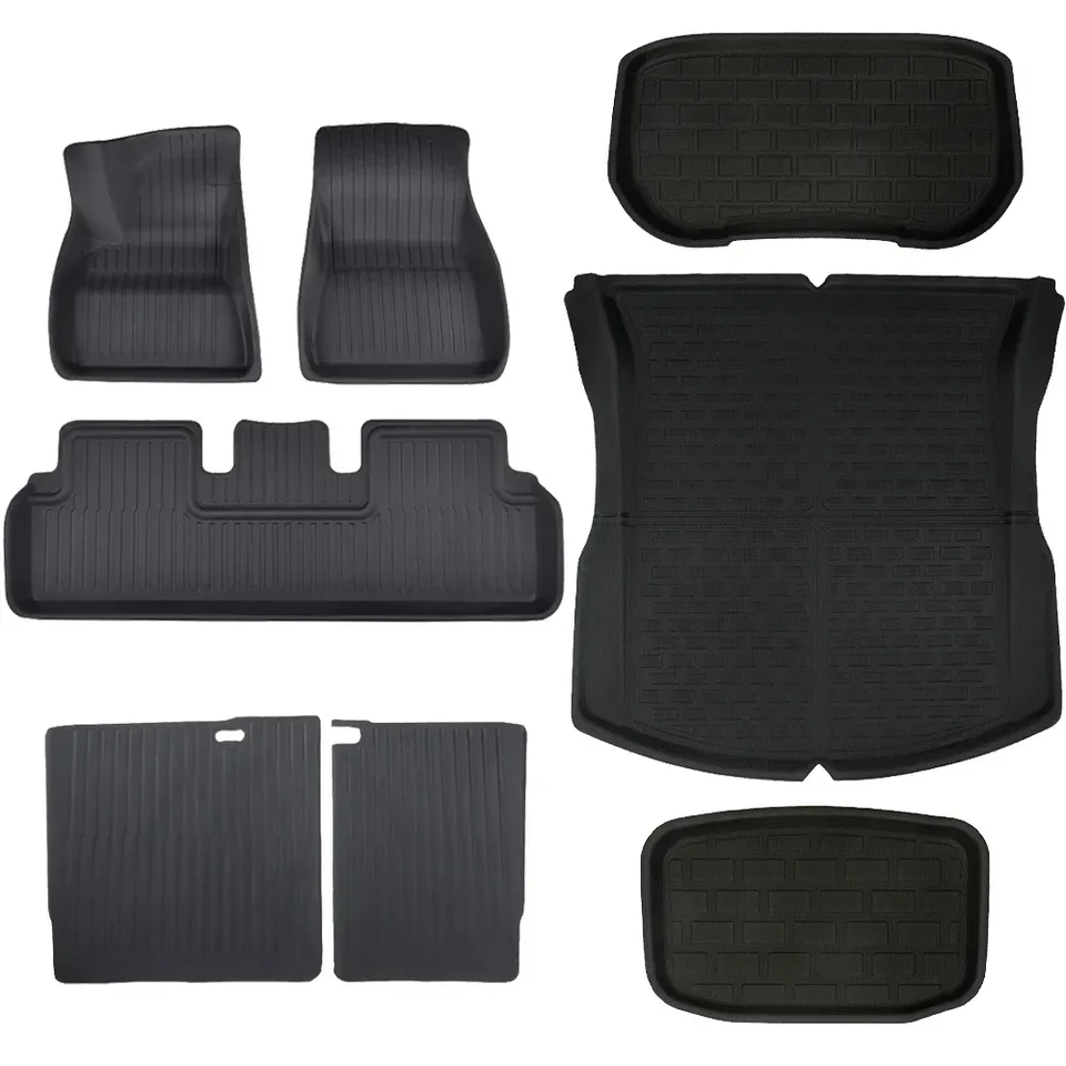 Podlahové rohože pre Tesla Model 3 Highland Highland All-Feather Cargo Liner Zadný nákladný podnos kmeň kmeňa s vnútorným príslušenstvom pre operadlo