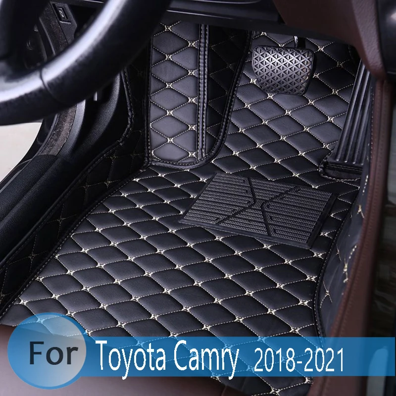 Podlahové rohože pre toyota Camry 8. xv70 2020 2019 2018 podlahové podlahy Mats doplnky kožené koberce Styling Vlastný vodotesný koberec