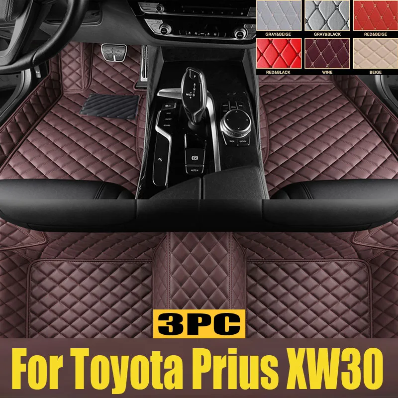 Podlahové rohože pre Toyota Prius XW30 2010 ~ 2015 7Seat Witerproof TateTe Automotivo para carro Car Rats