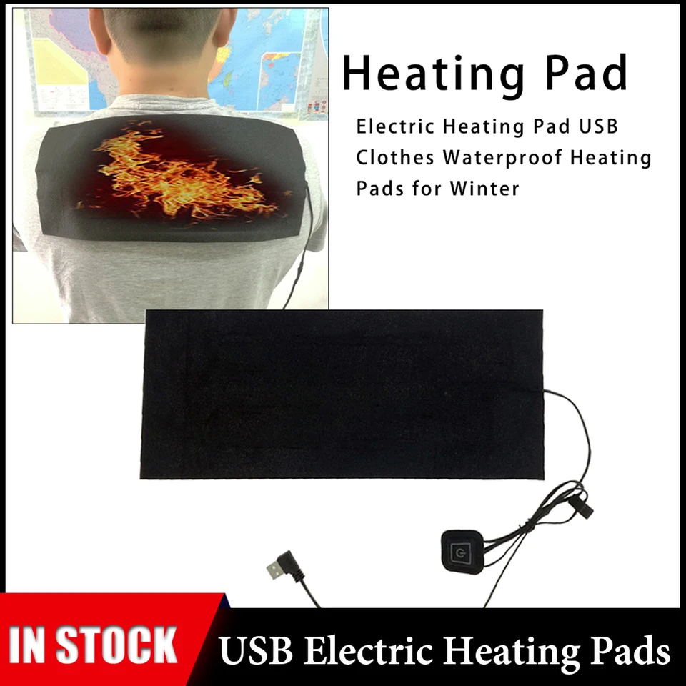 Podložka ohrievača USB s 3 prevodovými stupňami nastaviteľná teplota Elektrické vykurovacie plechové ohrievacie podložka pre plášť vesty 15*35 cm