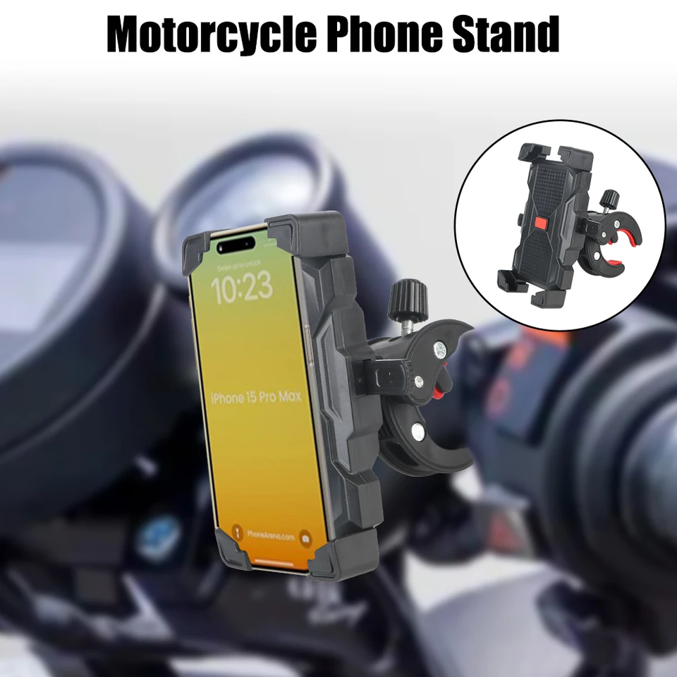 Podpora 360 ° rotujúca bicykel Motorcycle Phone Držiteľ automatickej navigácie GPS navigáciu pre iPhone Samsung Huawei
