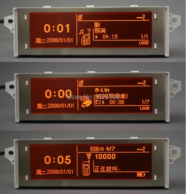 Podpora obrazovky Francúzsky USB Bluetooth Display Red Monitor 12pin pre Peugeot 307 207 408 3008 Citroen C4 C5 Screen