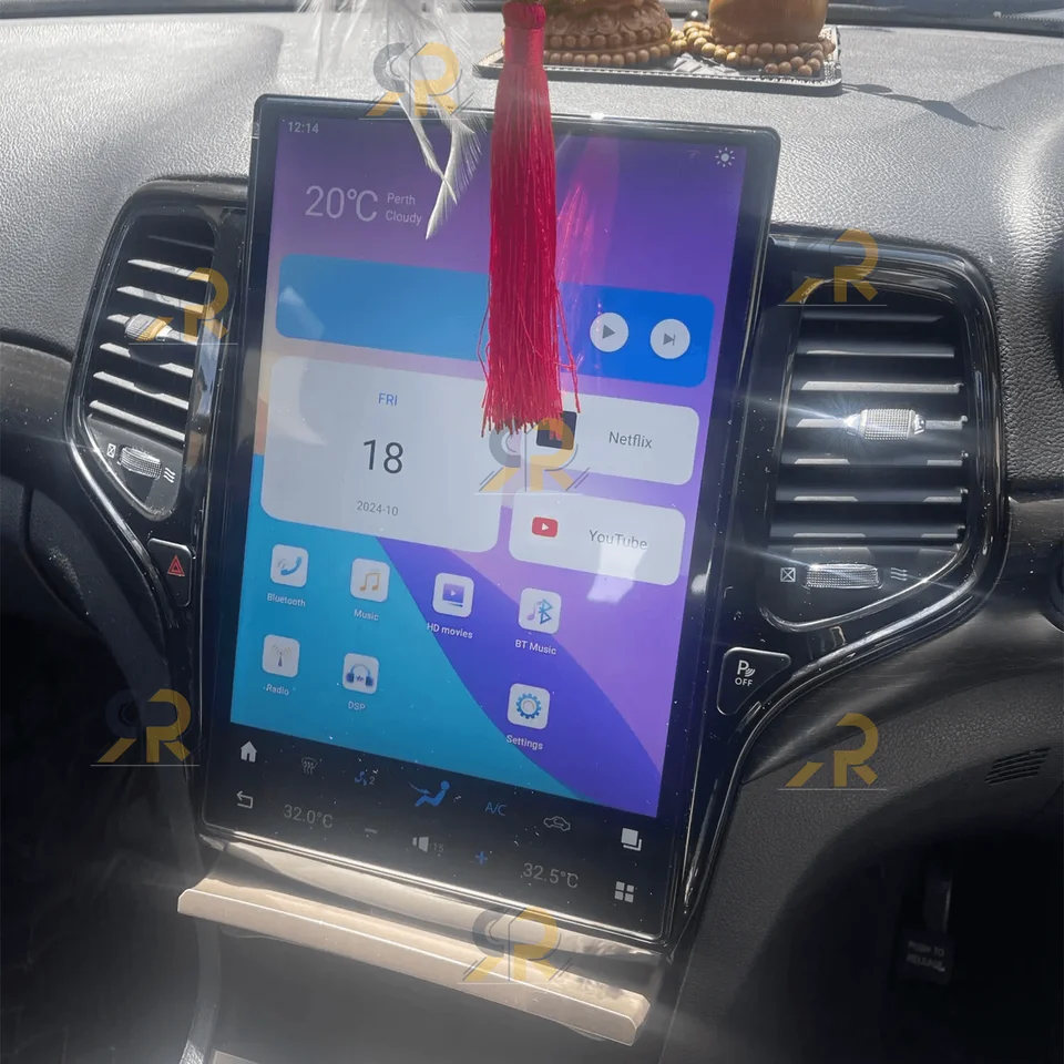 Podpora OEM Funkcie Android 13 pre Jeep Grand Cherokee 2010-2021 Rádio Multimedia Player 1Din Bluetooth Screen Screen