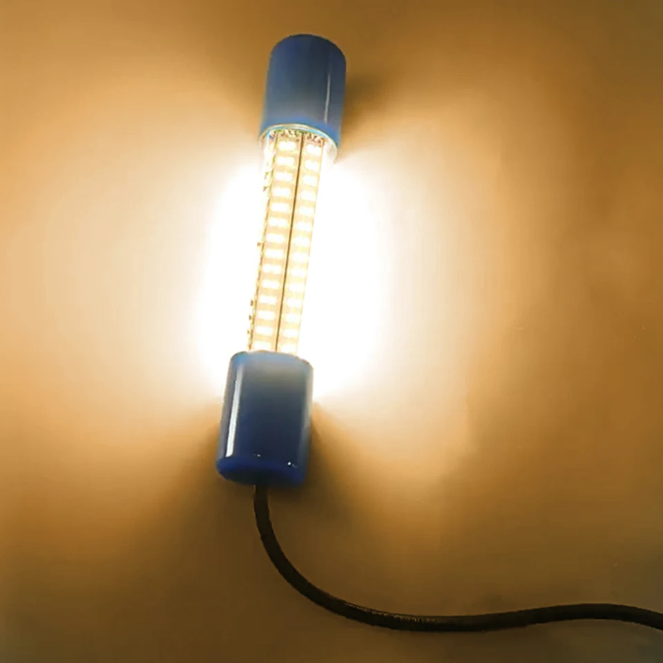Podvodné rybárske svetlo 50 W Fish Lákla lampa s návnadou 12-24V Žiarivá ryba Atraktor vodotesná pre chobotnice krevety Krill