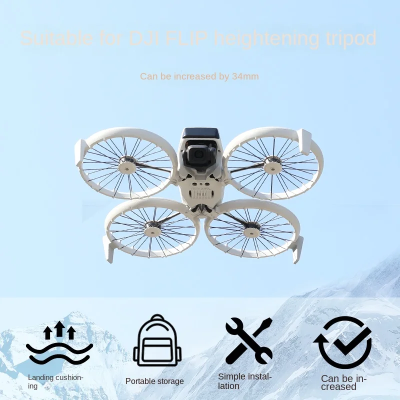 Podvozok podvozku pre DJI Flip Extender Výška nôh na podporu ochrancu pre dji flip príslušenstvo