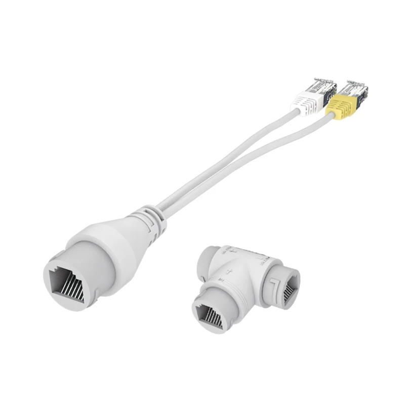 Poe Splitter 1 to-2 Saving Cable Trojcestný konektor RJ45 pre bezpečnostnú bezpečnostnú bezpečnostnú kameru Router bez bezpečnosti