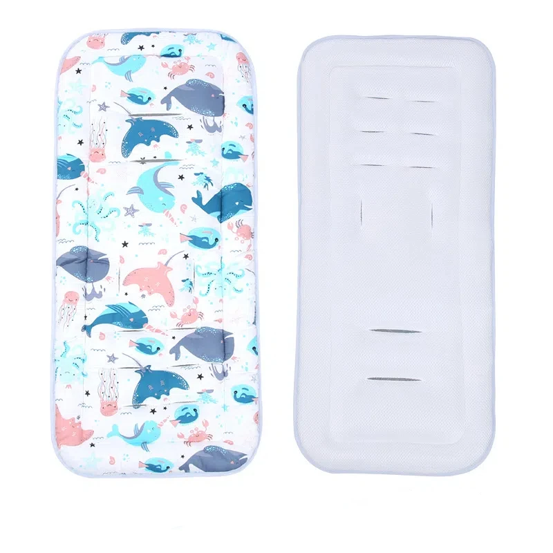 Pohodlná bavlnená detská kočíka Pad Štyri sezóny Všeobecné mäkké sedadlo vankúš na detské sedadlo rohož detský kočík vankúšik Zhruba