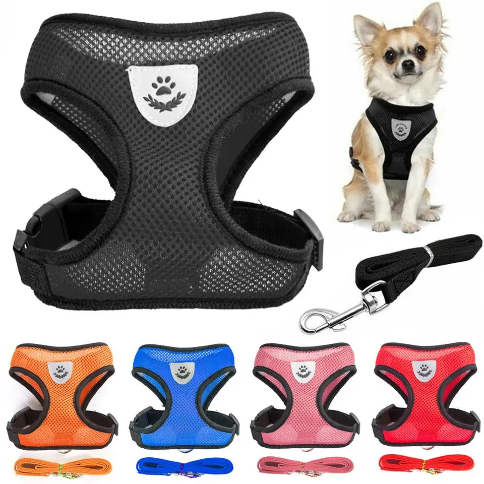 Pohodlná mačka chihuahua mops mops buldog goliera psie vodítko šteniatko vesta zväzok domáceho zväzku