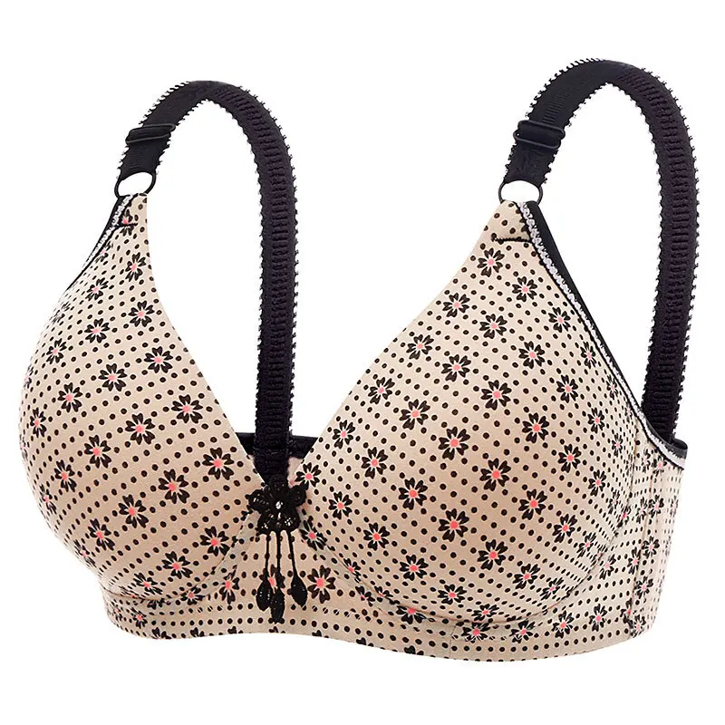 Pohodlné a štýlové ošetrovateľské podprsenky pre tehotné ošetrovateľské matky Nové sexy tlačené tenké podprsenky Pohodlné drôtové ošetrovateľstvo podprsenka