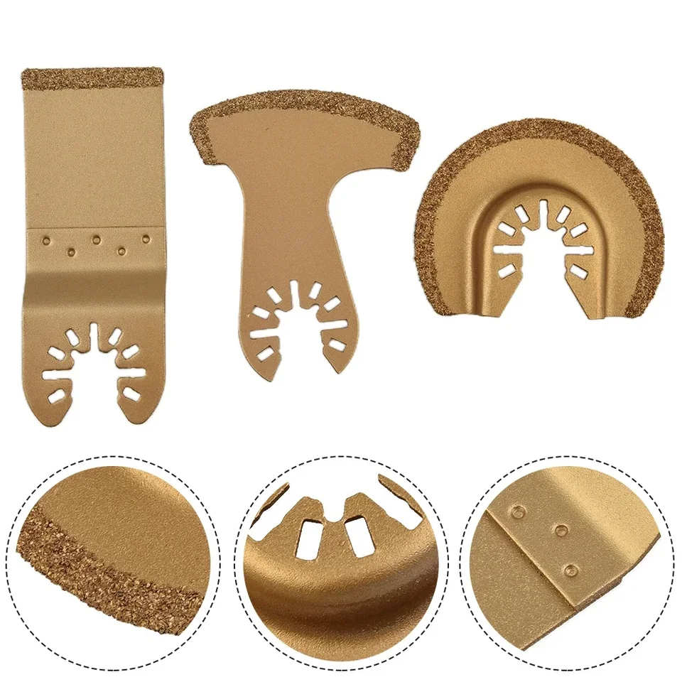 Pohodlné multi -nástrojové pílky kmitajúce oscilujúce kmitajúce viacerý nástroj odstraňujúci Grout 3pcs Set Segment Accessories