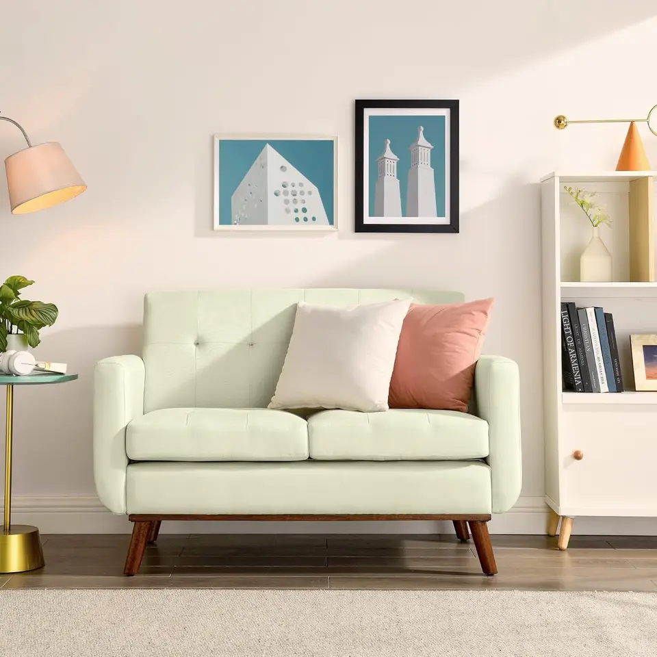 Pohovka, moderná dekorácia obývacia izba Láska pohovka sedadla Jednoduchá a atmosférická, gombíka plyšový vankúš Love Love Seat Furniture,