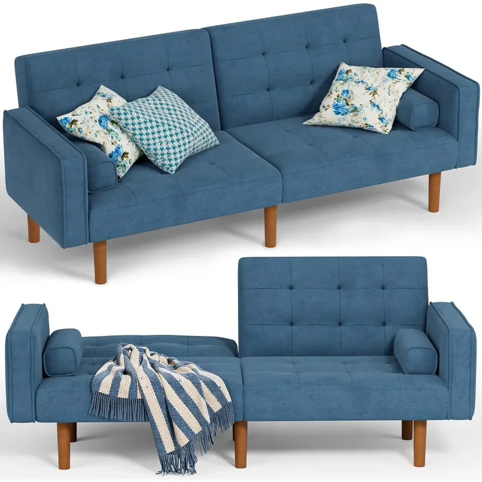 Pohovka prevodná posteľ kabriolet Secal Sleeper Gauč, splitback Loveseat s zúženými nohami, 74 