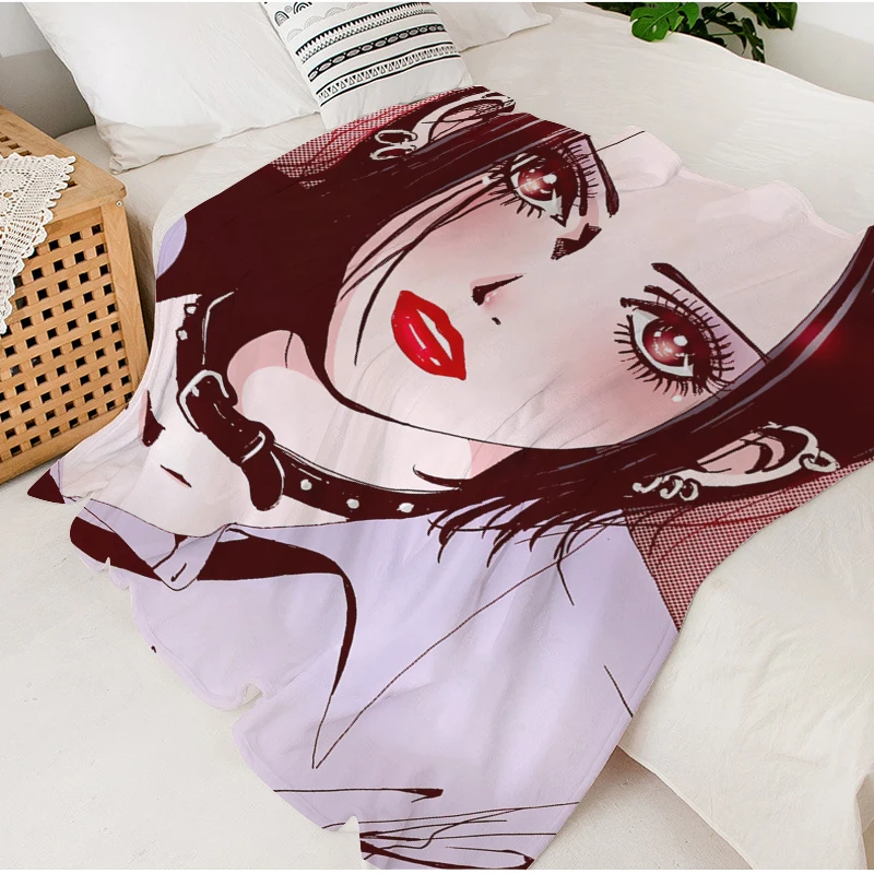 Pohovky prikrývky na zimné nana anime teplé koleno posteľ fleece nadýchané mäkké prikrývky flanel hodí posteľnú obliečku mikrovlákna