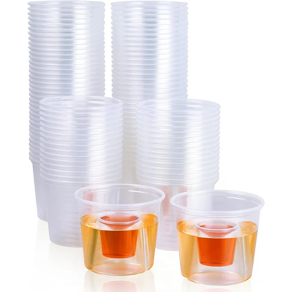 Poháre na jednorazové bombardéry Jager Bomb Shot Glasses Plast, záberové šálky, ideálne na svadbu, Deň vďakyvzdania, Halloween, vianočné večierky