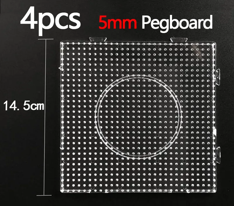 Poistková korálková kosť štvorcová okrúhla šesťuholníkový skladací skladací vzory pre 5 mm hama korálky Perler poisťovacia korálky DIY Puzzle