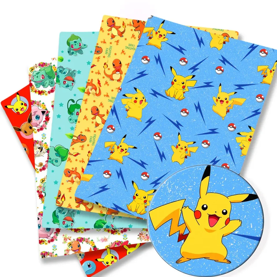 Pokemon Cartoon Fabric140*50 cm ručne vyrábaný šijací patchwork prešívanie detské šaty Domáca plech Pretlačte textily