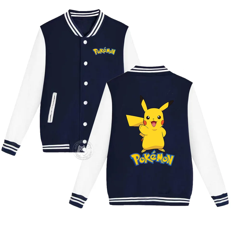 Pokemon Kids Fall/Winter Baseball Uniformy roztomilý pikachu