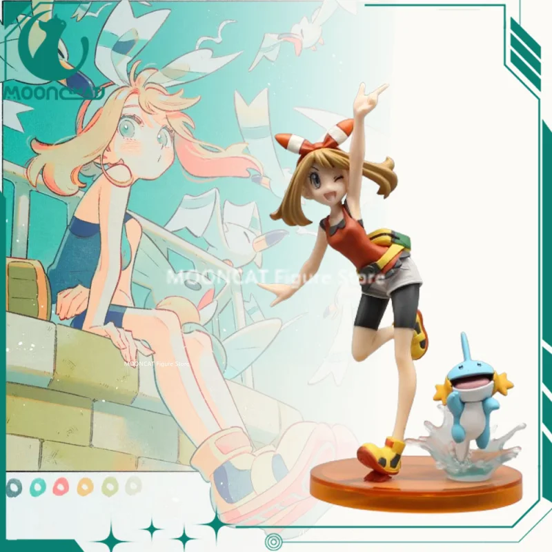 Pokemon May Maple Anime postava May Mudkip Action Model Model roztomilý zbierka PVC socha bábika DOS DOSK DECORÁCIA HORKY