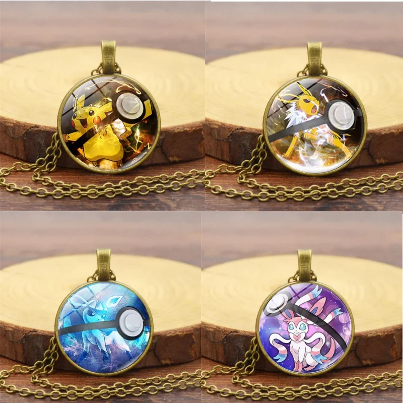 Pokemon Pet Pikachu prívesok Náhrdelník Dámske Anime Anime Periférne retro retro doplnky