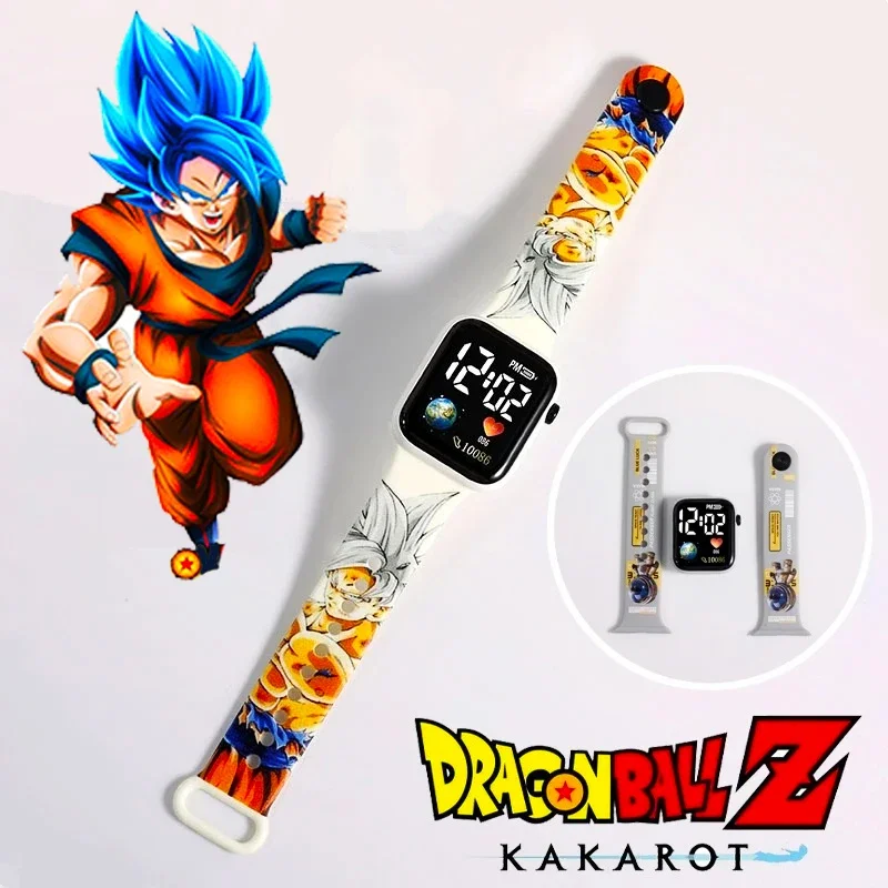 Pokemon Pikachu Dragon Ball Z Sport Príležitostné hodinky LED Silikone Watch Farba Krásne digitálne deti Zápasové hodinky Darčekové hračky