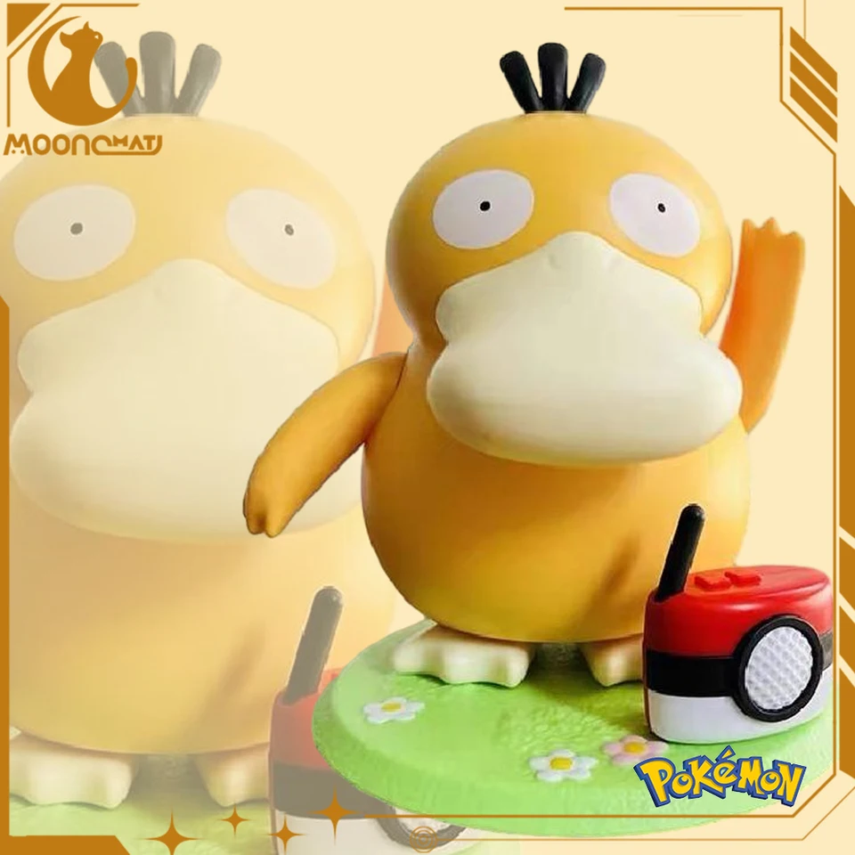 Pokemon Psyduck Anime figure figúrka tanečného výkyvu zvukovú kačicu figurín PVC Model pre prenosnú batožinu pre prenosnú batožinu hudobné boxy vianočné darček