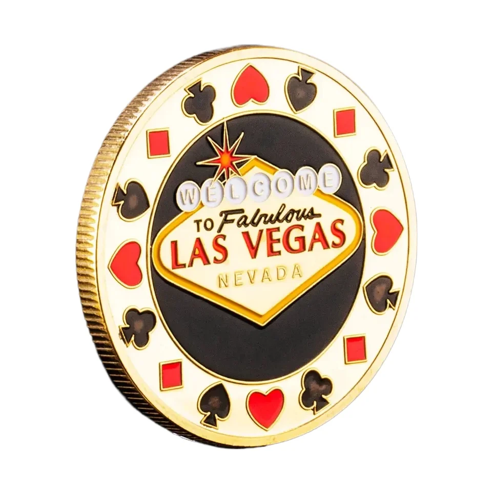 Poker anjel Pink Heart Golden Trplated suvenír Coin poker poker