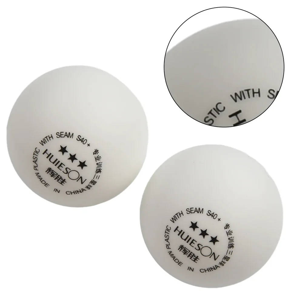 Pokročilé turnaje 3 hviezdny stolný tenis D40+MM White Kit Profesionálny plastový športový výcvik loptičiek Materiál ABS