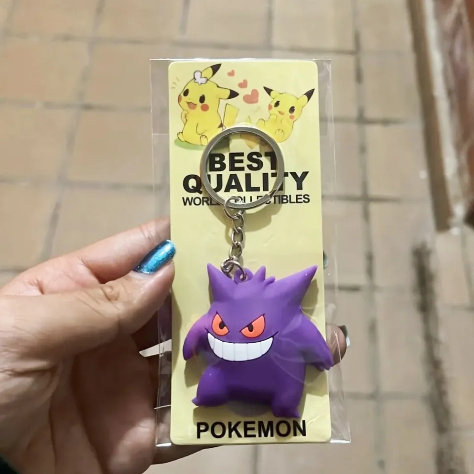 Pokémon Anime Marowak Abra Gengar Ponyta Porygon Zliatina Silikón Klávesové doplnky Prívesok Kľúčový prsteň prívesok k narodeninám Darčeky