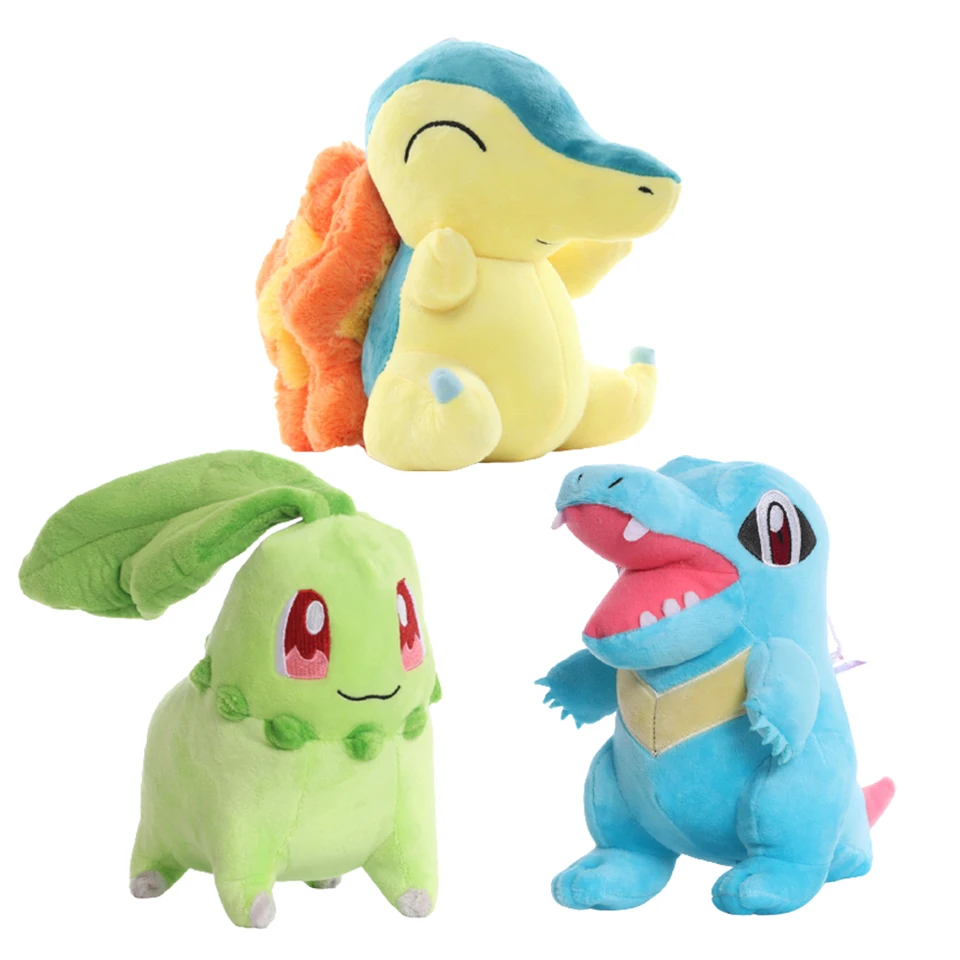 Pokémon anime pikachu cyndaquil plyšový chikorita totodile kawaii plyšová hračka mewtwo gengar napchaná bábika vianočné darčeky pre deti