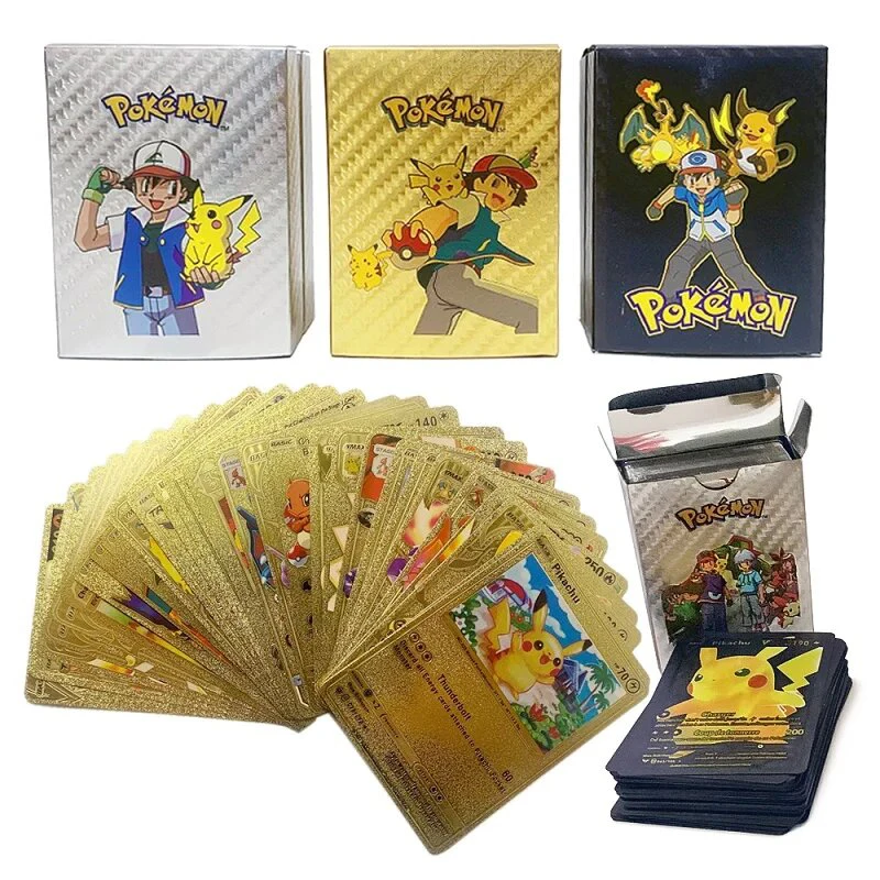 Pokémonové karty francúzske španielske zlato vmax gx v energetickej karte Charizard Pikachu vzácna zbierka Battle Trainer Card Card Child Hračky darčeky
