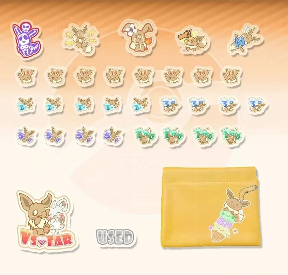 Pokémonové zápasové skóre poškodenie poškodenia použitá doska Vstar Borad hra na hranie rolí Eevee Darčeková hračka č. 72