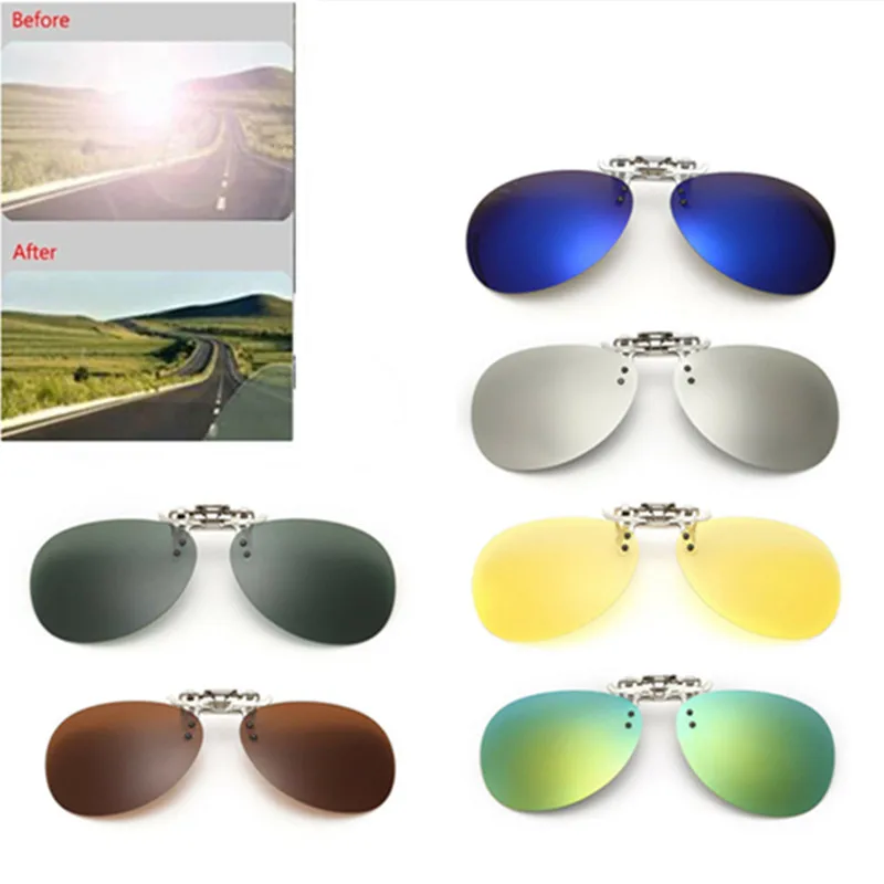 Polarizovaný klip na slnečných okuliaroch unisex fotochromatický vodič automobilu okuliare Nočné videnie okulia