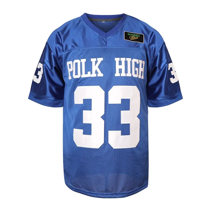 Polk High #33 Bundy Football Jersey Mens outdoor American Clowing Futbaing topy