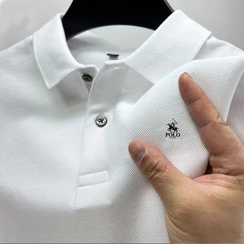 Polo de Verano para hombre, Camiseta de Manga Corta con Solapa neformálne de Lujo, odolajte Las Arrugas, Novedad de 2024