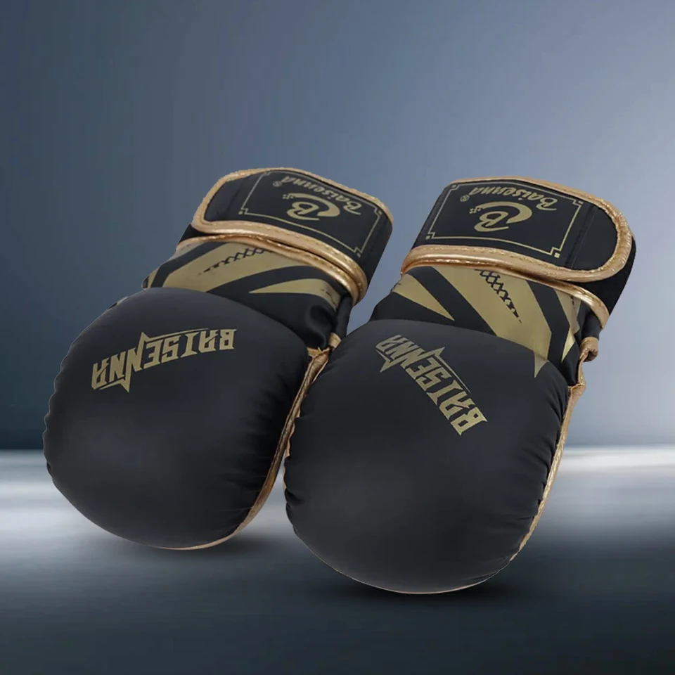 Polovičné boxerské rukavice Zhruba výcvikové rukavice PU kožené kickbox rukavice boxerské výcvikové doplnky pre dospelých detí
