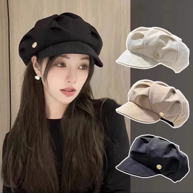Polyester Small News Cap Lightweight baret Tri farby Detský klobúk módny voľný čas Show Cap pre outdoorové aktivity