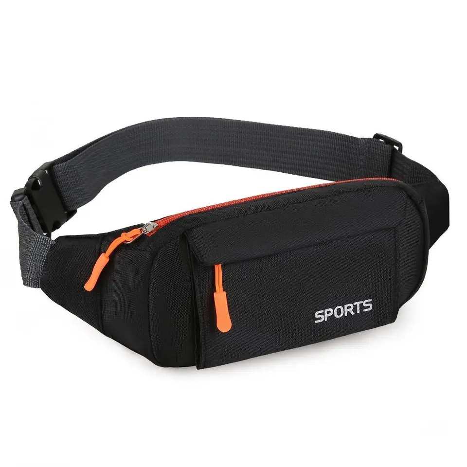 Polyester Waist Pack Sports beh vodotesná telocvičňa fitness taška v taške Oxford Držiteľ mobilného telefónu Unisex