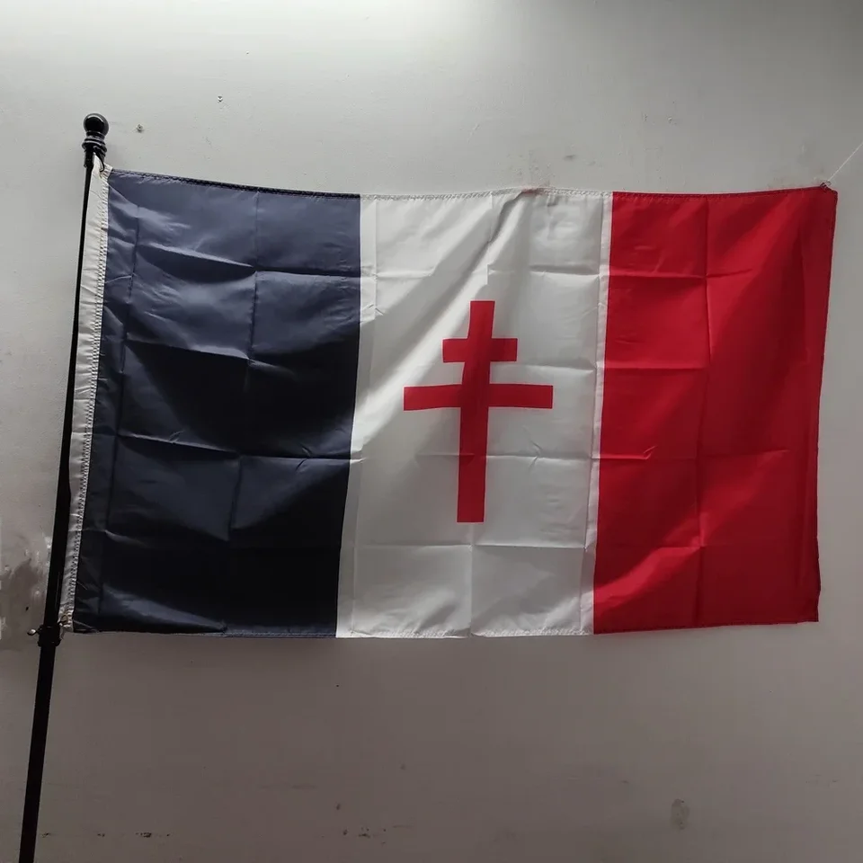 Polyesterský závesný banner na dekoráciu, francúzska vlajka odporu, vnútorná a vonkajšia dekorácia, 90x150 cm, 1920-1944