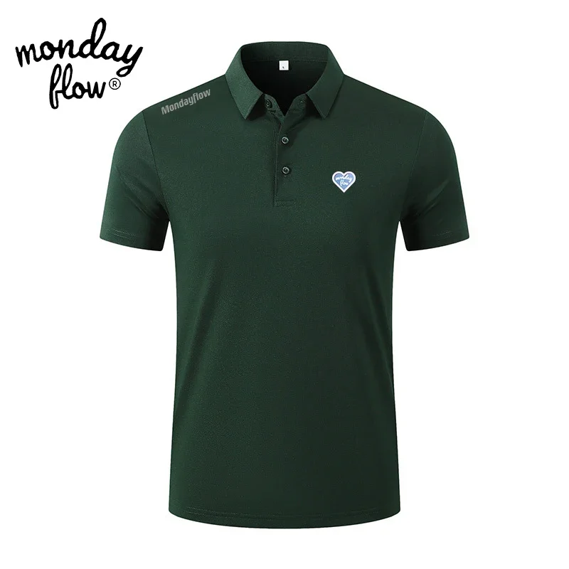 Pondelok letné golfové nosenie golfového oblečenia s krátkym rukávom Vonkajšie športové pólové vrcholy Tops vlhkosť Absorpcia vlhkosť Priedušné košele