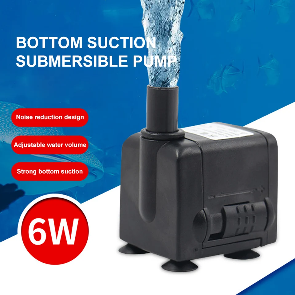 Ponorné vodné čerpadlo 6W Mini ponorné čerpadlo 450 l/h Filtrovacie čerpadlo bazénu ultra