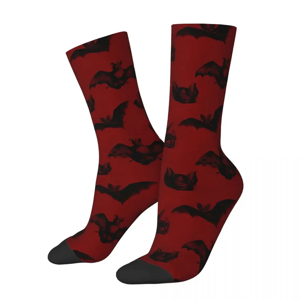 Ponožka pre mužov zúfalé upírske anatomické anatomické ilustrácie netopiere Zvieratá Kvalitný vzor Pretlačte Crew Sock Príležitostný darček