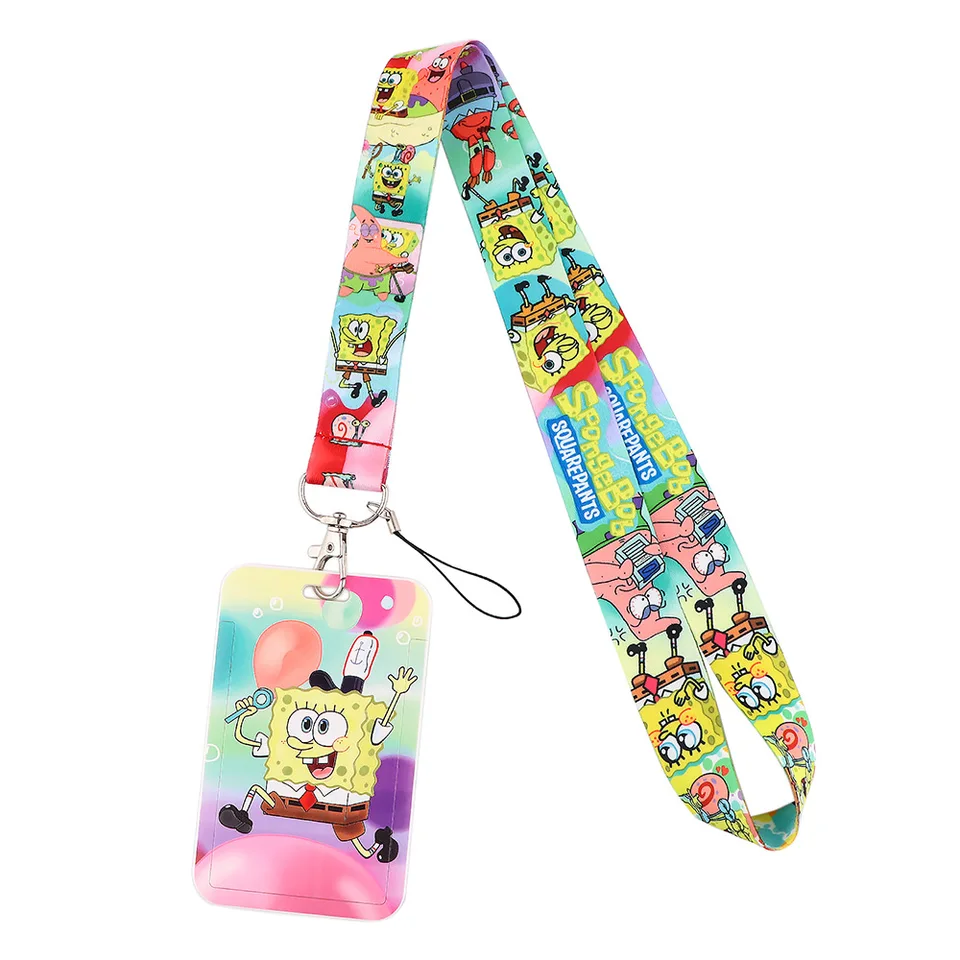 Pop Mart SpongeBob Cartoon PVC Conter Cover Student Campus zavesenie na krk držiteľ karty držiak na karty