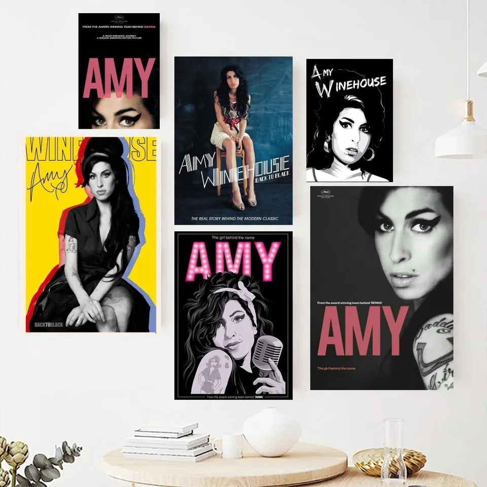 Pop speváčka Amy Winehouse Plagát maľby na stene obrázku pre obývaciu izbu Interiér maľba výzdoba