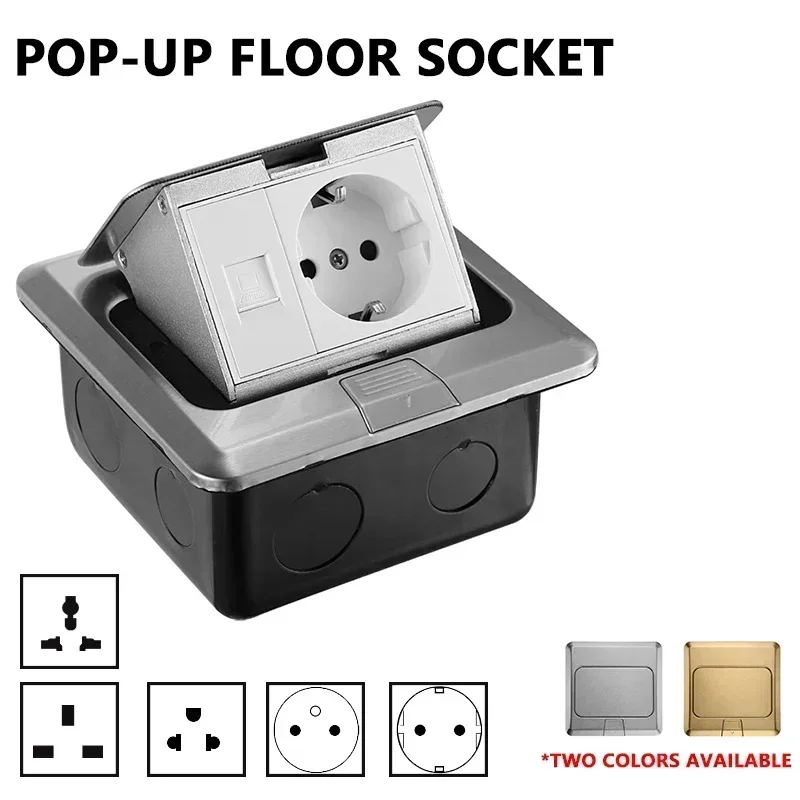Pop -up podlahová zásuvka skrytý typ EÚ/FR/US/UK/Universal Power Outlet ELEKTRICKÉ SPÍNY PRE DOMÁCNO