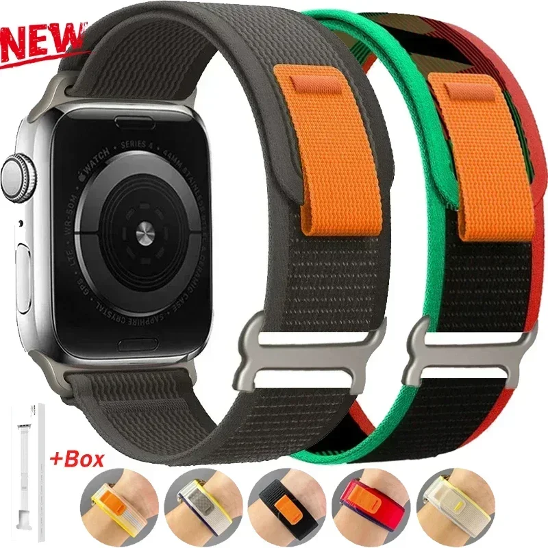 Popruh pre chodníky pre Apple Watch Band Ultra 2 49 44 45 40 41 38 42 mm náramok Iwatch Series9 8 7 6 5 3 SE NYLON COREA NAPRAVA