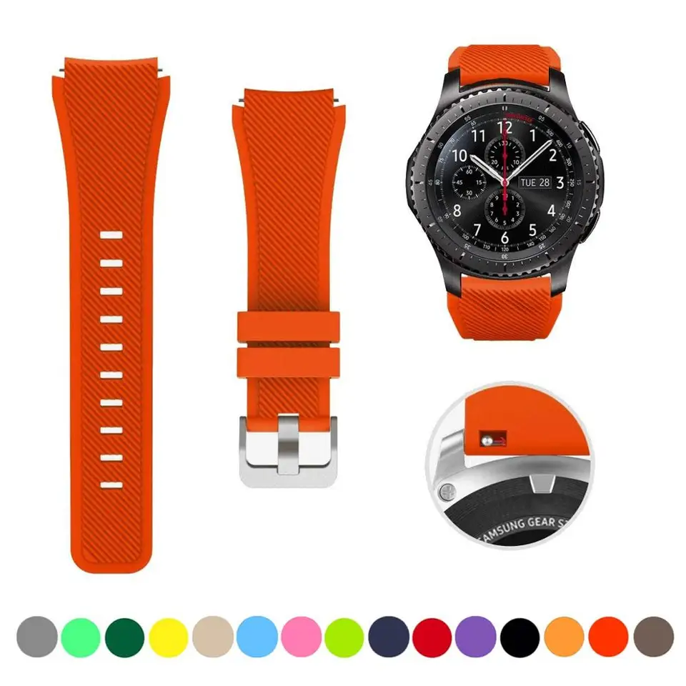 Popruh pre Samsung Galaxy Watch 3 46mm Gear S3 Frontier AmazFit BIP/Active Bracelet 20/22mm Watch Band Huawei Watch GT 2/2E 42 mm