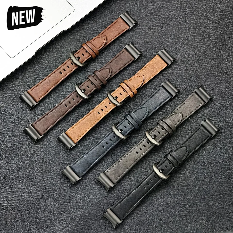 Popruh pre teľacie kože pre Samsung Galaxy Watch 6 Classic 47 mm 43 mm 44 mm pásmo No Gaps Correa Correa pre Galaxy Watch 4 5 Pro Strap