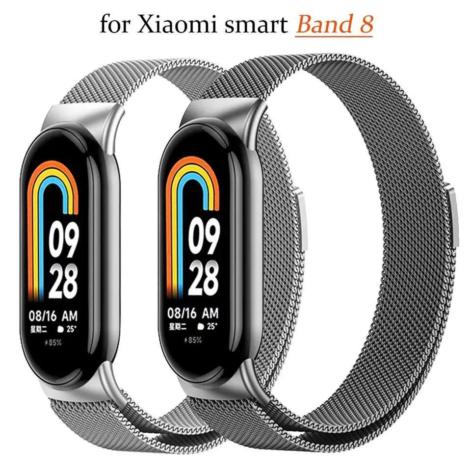 Popruh pre Xiaomi Mi Band 8 Global Version Accessories príslušenstvo Milanese Loop Nahradenie pásu Bracelet Pulseira Correa Miband 8 NFC Strap
