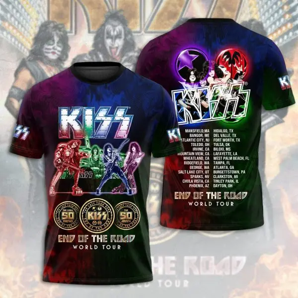 Populárna rocková skupina Kiss Album 3D Print Tričko módne Men Dámske hip hopy krátke rukávy Tops Tops Tops Oversed Street Pánske oblečenie