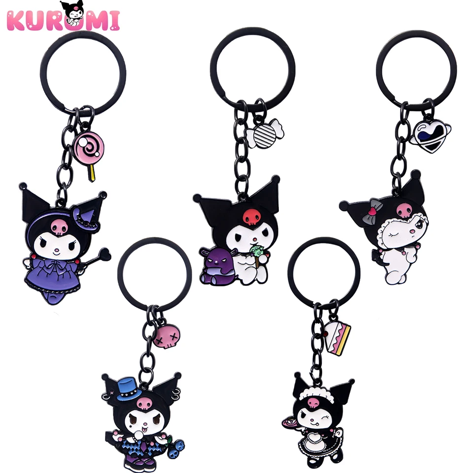 Populárne anime kuromi roztomilé postavy Keychain malá diabol postava prívesok unisex car batoh keychain šperky dekoratívne acce